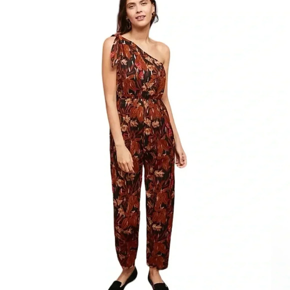 Maeve Anthropologie Jumpsuit One Shoulder Kyoto - Picture 2 of 7